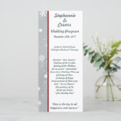 25 4x9 Programme de mariage Arbre blanc (Debout devant)