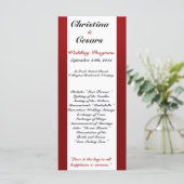 25 4x9 Programme de mariage Arbre blanc Rouge Band (Debout devant)