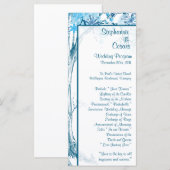25 4x9 Programme de mariage Arbre bleu / Flammes d (Devant / Derrière)