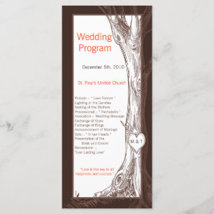 25 4x9 Programme de mariage Arbre d'automne Carvag