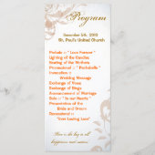 25 4x9 Programme de mariage Automne Filigree Autom (Devant)