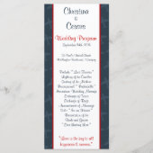 25 4x9 Programme de mariage Avion Vol bleu/rouge (Devant)