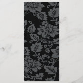 25 4x9 Programme de mariage Black Floral Hot Pink (Dos)