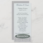 25 4x9 Programme de mariage bleu doux Ramadan isla (Devant / Derrière)