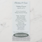 25 4x9 Programme de mariage bleu doux Ramadan isla (Devant)