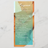 25 4x9 Programme de mariage Blue Ombre Sunset Fade (Devant)