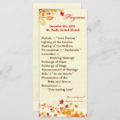 25 4x9 Programme de mariage Breeze Automne Feuille (Devant / Derrière)