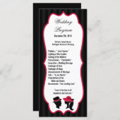 25 4x9 Programme de mariage Casquettes formels Élé (Devant / Derrière)