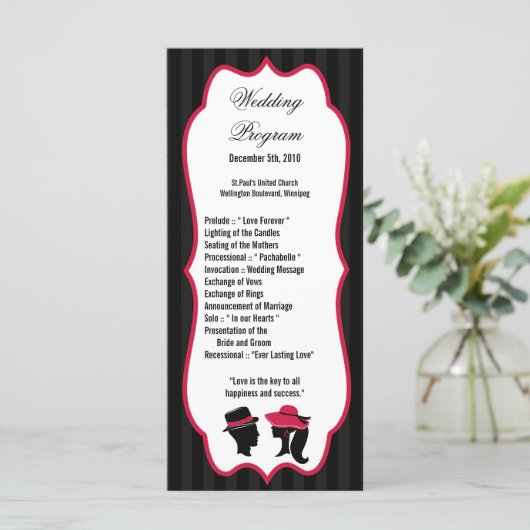 25 4x9 Programme de mariage Casquettes formels Élé (Debout devant)