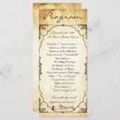 25 4x9 Programme de mariage Cérémonie Vintage Anne (Devant / Derrière)