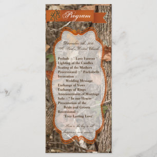 25 4x9 Programme de mariage Chasse Couple Deer Doe