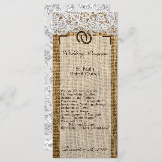 25 4x9 Programme de mariage Chaussures à cheval su (Devant / Derrière)