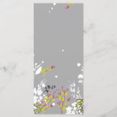 25 4x9 Programme de mariage Chaux Vert/Rose Chaud (Dos)