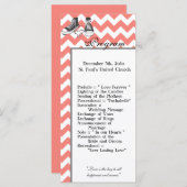 25 4x9 Programme de mariage Chevron Stripe Zig Zag (Devant / Derrière)