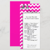 25 4x9 Programme de mariage Chevron Stripe Zig Zag (Devant / Derrière)