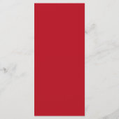 25 4x9 Programme de mariage Crimson Red Grey Bg Wh (Dos)