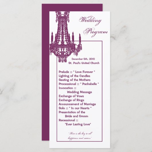 25 4x9 Programme de mariage Crystal Chandelier Gli (Devant / Derrière)