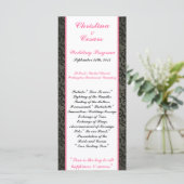 25 4x9 Programme de mariage Damas/rayures Couronne (Debout devant)