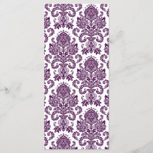 25 4x9 Programme de mariage Dentelle de Damas Impr (Dos)