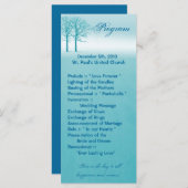 25 4x9 Programme de mariage Deux arbres d'hiver Sn (Devant / Derrière)