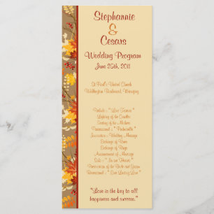 25 4x9 Programme de mariage Direction de l'automne