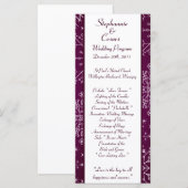 25 4x9 Programme de mariage Étoile violette et flo (Devant / Derrière)