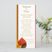 25 4x9 Programme de mariage Feuilles de mariage (Debout devant)