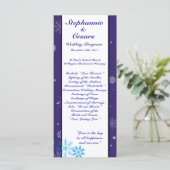 25 4x9 Programme de mariage Flacons de neige blanc (Debout devant)
