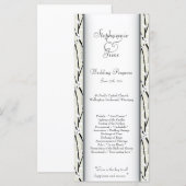 25 4x9 Programme de mariage Fleur d'hiver (Devant / Derrière)