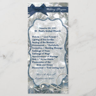 25 4x9 Programme de mariage Glace brisée hiver