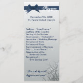 25 4x9 Programme de mariage Glass glacé Mirro craq (Devant)