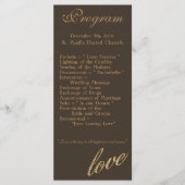 25 4x9 Programme de mariage Gold Foil Parties scin (Devant)