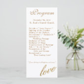 25 4x9 Programme de mariage Gold Foil Parties scin (Debout devant)