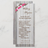 25 4x9 Programme de mariage Grange Bois blanc Lave (Devant / Derrière)