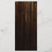 25 4x9 Programme de mariage Grange Wood Rustic Cou (Dos)