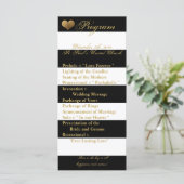 25 4x9 Programme de mariage Grille moderne Noir Bl (Debout devant)