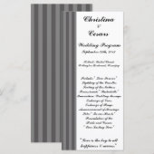 25 4x9 Programme de mariage Gris Noir Gris Gris Gr (Devant / Derrière)