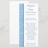 25 4x9 Programme de mariage Hiver Bleu Noël (Devant / Derrière)