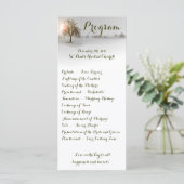 25 4x9 Programme de mariage Hiver Wonderland Arbre (Debout devant)