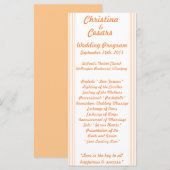 25 4x9 Programme de mariage Inséparables Peach Str (Devant / Derrière)