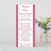 25 4x9 Programme de mariage Inséparables Pink Stri (Debout devant)
