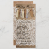 25 4x9 Programme de mariage Kraft sac en papier Bu (Devant / Derrière)