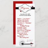 25 4x9 Programme de mariage Lady Bug Dandilion Fle (Devant / Derrière)