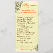 25 4x9 Programme de mariage Main tiré Leaves Autom (Devant)