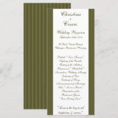 25 4x9 Programme de mariage Martini Olives Green S (Devant / Derrière)