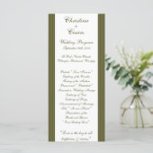 25 4x9 Programme de mariage Martini Olives Green S (Debout devant)