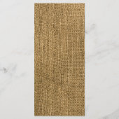 25 4x9 Programme de mariage Mason Jar Burlap Pays (Dos)