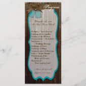 25 4x9 Programme de mariage Mason Jar Initiales ru (Devant)