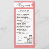 25 4x9 Programme de mariage Mason Jar Pays Rustiqu (Devant)