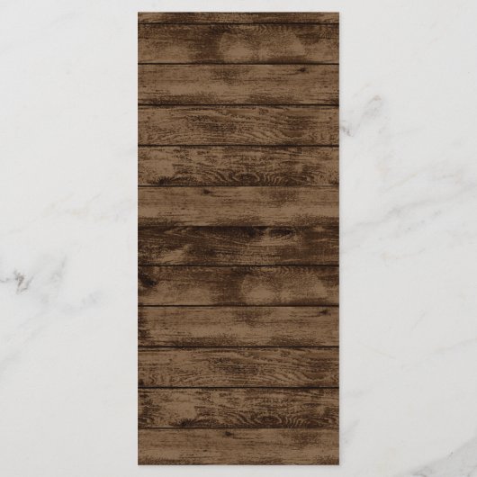 25 4x9 Programme de mariage Mason Jar Wood Pays (Dos)